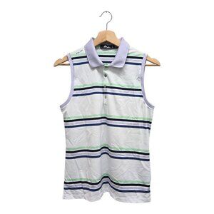 Ralph Lauren RLX Women’s Striped Sleeveless Golf Shirt Medium Multicolor NWT
